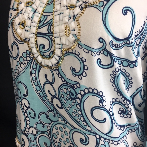 Lilly Pulitzer print and beaded dress size XS - Picture 4 of 7